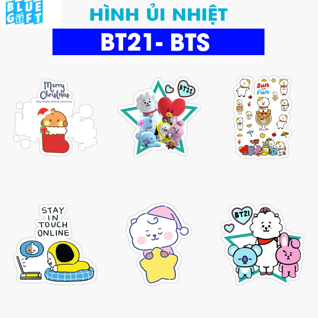 (Hình Ủi Nhiệt Quần Áo - Miếng Dán Ủi Quần Áo) Hình Ủi BT21-BTS, Có In Theo Yêu Cầu 50