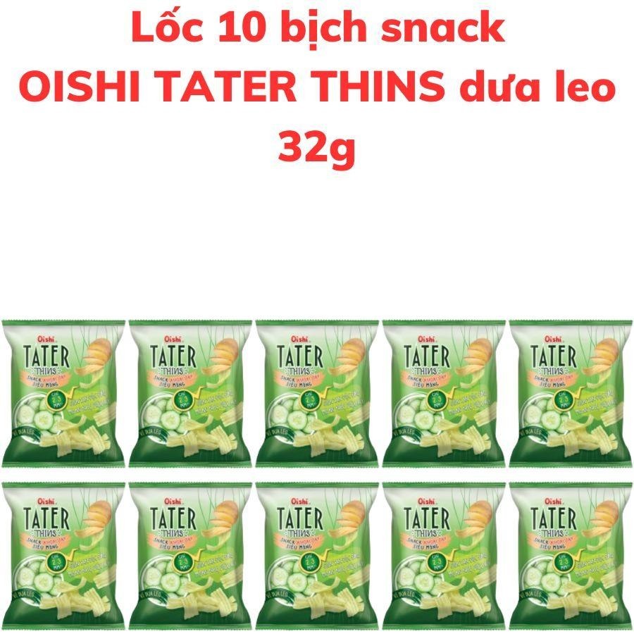 Bánh snack OISHI TATER THINS vị dưa leo bịch 32g