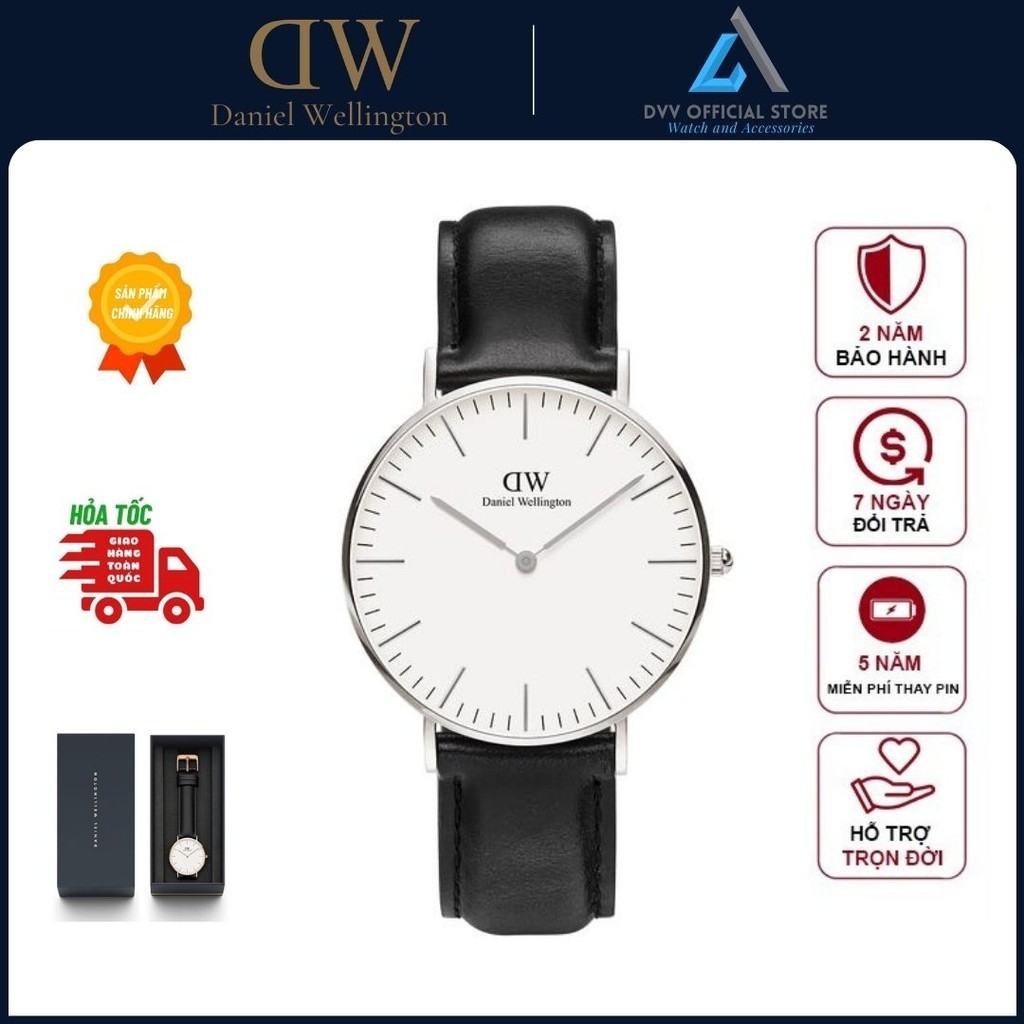 Đồng Hồ Nam Nữ Daniel Wellington Classic Sheffield Sliver White 36mm & 40mm DW Chính Hãng
