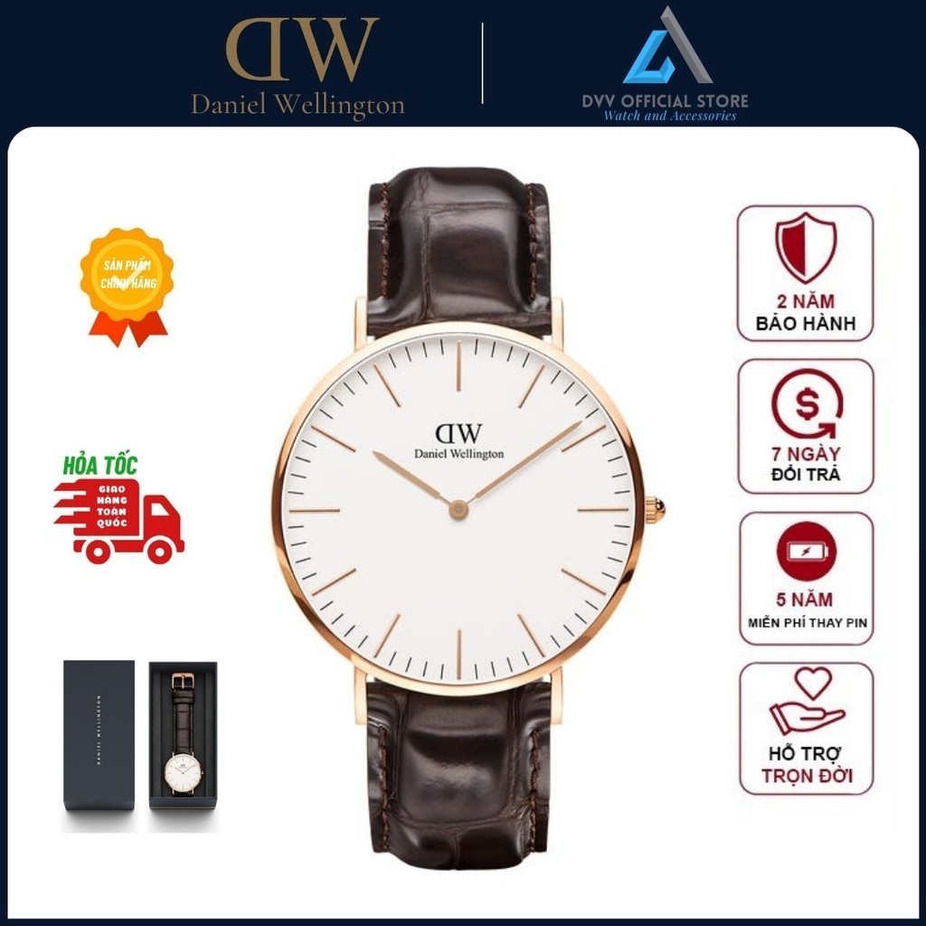 Đồng Hồ Nam Nữ Daniel Wellington Classic York Sliver White 36mm & 40mm DW Chính Hãng