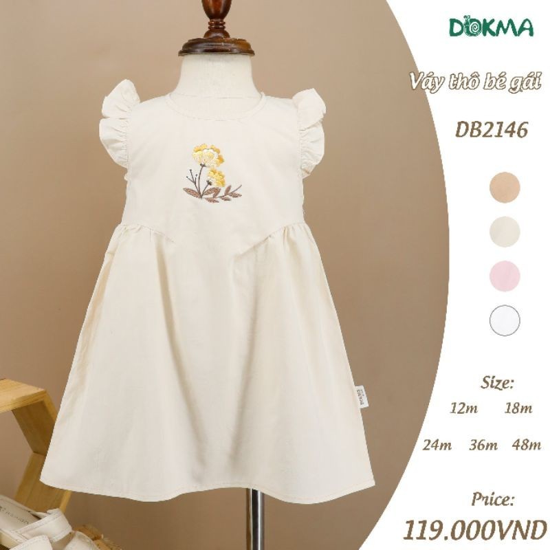 Váy thô bé gái Dokma 9-36M mã DB1088, DB2146