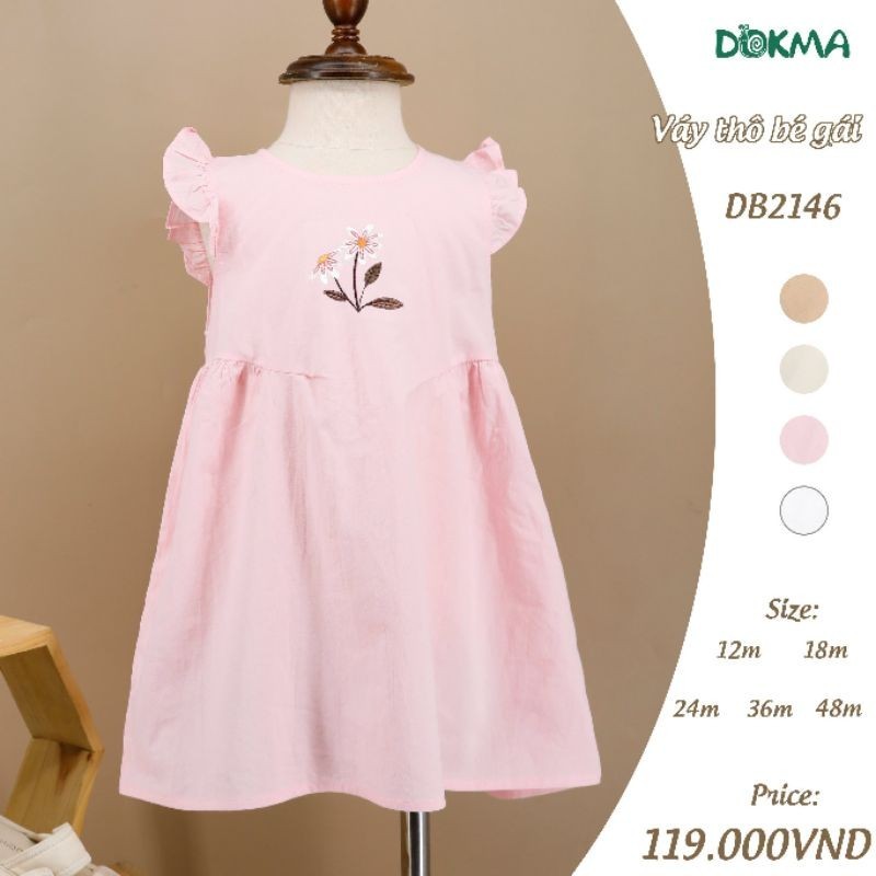Váy thô bé gái Dokma 9-36M mã DB1088, DB2146