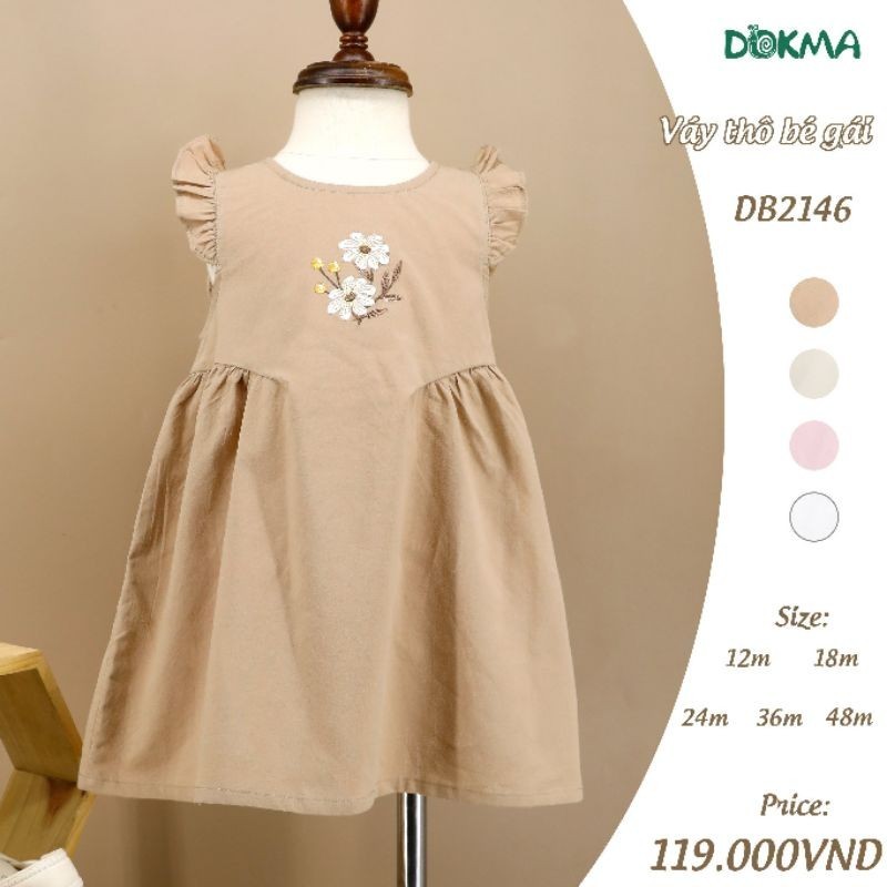 Váy thô bé gái Dokma 9-36M mã DB1088, DB2146