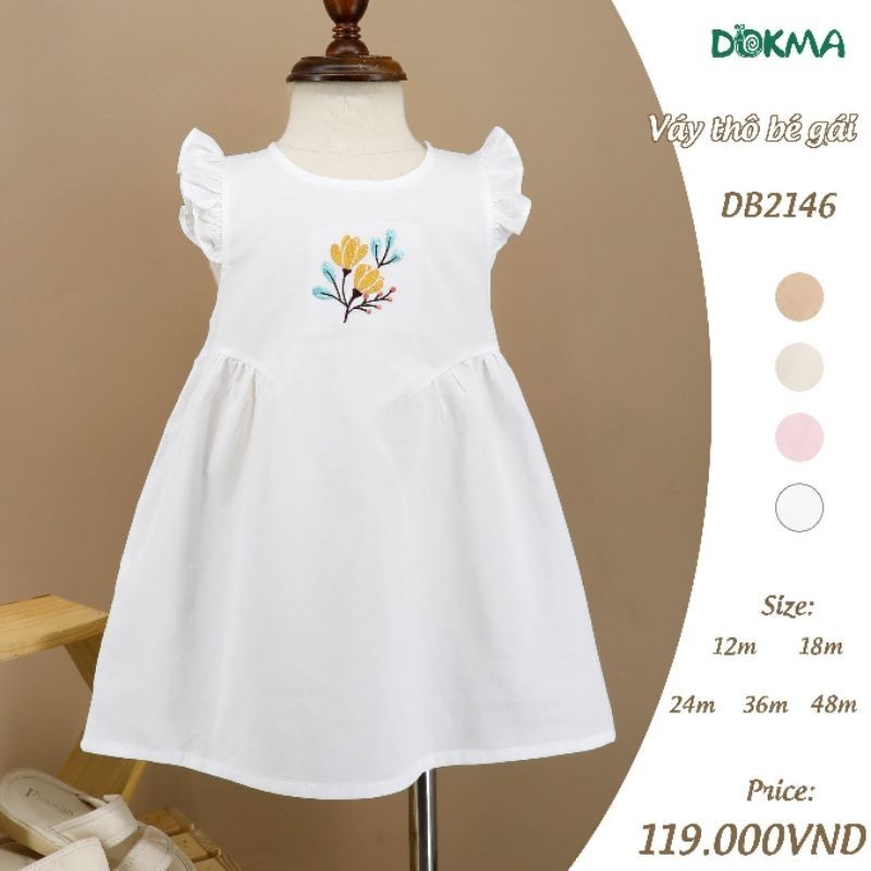 Váy thô bé gái Dokma 9-36M mã DB1088, DB2146