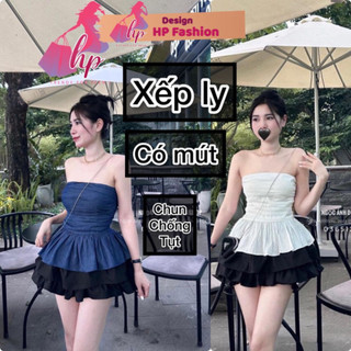 Áo ống cúp ngực, áo quây xếp ly nữ áo ống body có mút sang chảnh G274 STYLE