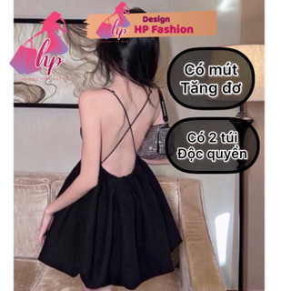 Đầm bí dây lưng , váy nữ có mút có tăng đơ sang chảnh VD829    STYLE