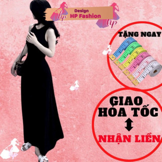 váy đầm ba lỗ nữ thun gân dáng maxi dài qua gối siêu tôn dáng thích hợp đi chơi dự tiệc- VD276   -TEEN    STYLE