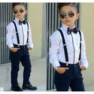 Dây đai quần chữ Y trẻ em+ nơ đeo cổ