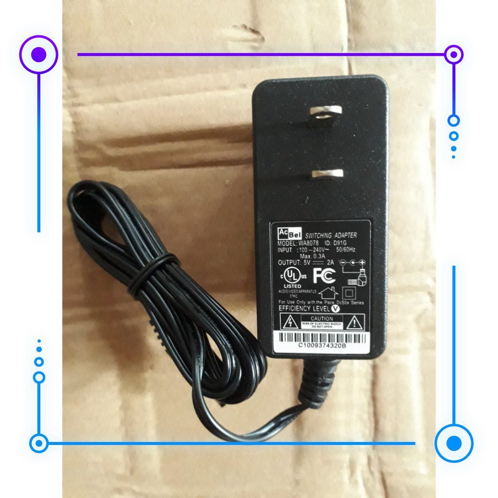 Nguồn 5V2A Acbel chân to 5.5x2.5 chính hãng mới 100%. 5V2A Acbel, 5V 2A Acbel, 5V-2A Acbel.