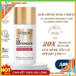 Kem chống nắng mỏng nhẹ l’oreal paris 50ml spf50++ vạch đỏ , mẫu mới nhất