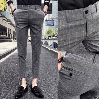 Quần âu nam kẻ caro, Quần Tây Âu Nam Kẻ Sọc CARO 3 Màu Vải COTTON 2 CHIỀU Form Chuẩn Men Dáng Ôm Thời Trang  Hot Trend