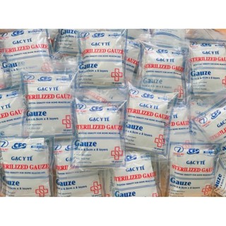 Gạc Y Tế Tiệt Trùng - 5x6.5cm ( 8 lớp & 12 lớp )