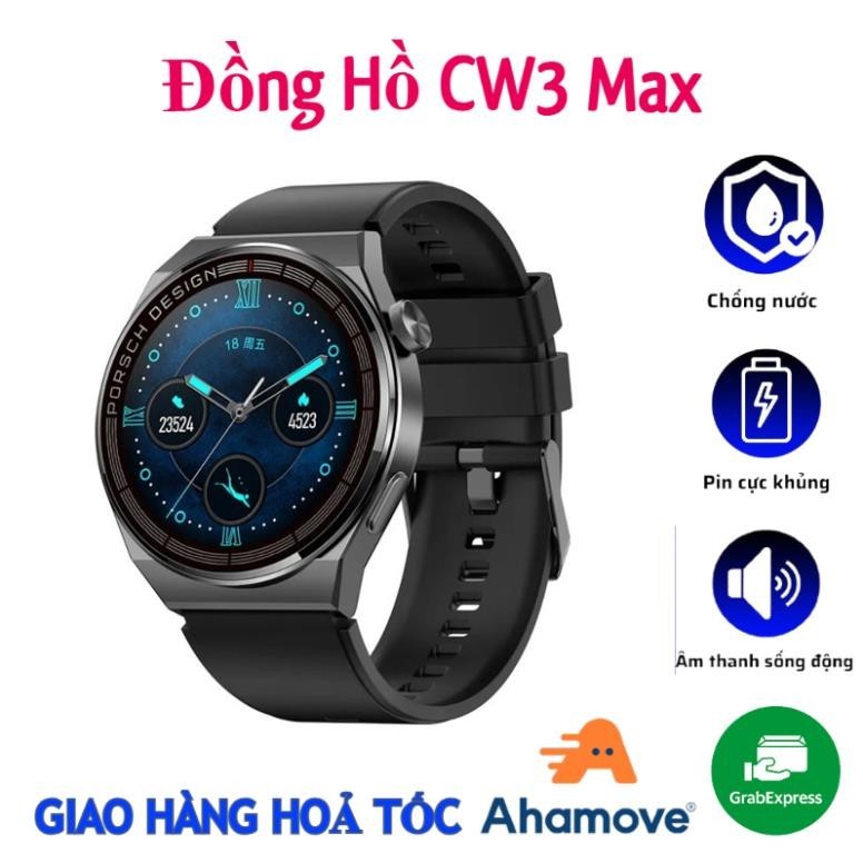 Đồng Hồ Thông Minh CW3 Max( MD3 Max), Đồng Hồ Thông Minh Mặt Tròn Nam Nữ 2023, Tặng Dây Da Đi Kèm. Bảo Hành 12 Tháng