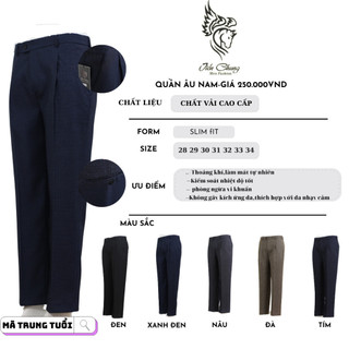 Quần âu nam trung tuổi-Quần âu nam cao cấp,dễ phối đồ. Mới Nhất Hot Hit