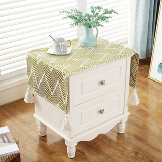 [DẢI TUA VINTAGE_ 45*70/95/145cm] KHĂN PHỦ tủ lạnh, kệ tủ phong cách Hàn Quốc. Tấm phủ vải thô mộc họa tiết đẹp