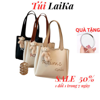 ! Túi tote nữ 2 màu kem đen siêu ok túi đeo nữ chất da bền đẹp thiết kế dáng ok xắn cá tính ok TDC018 OK