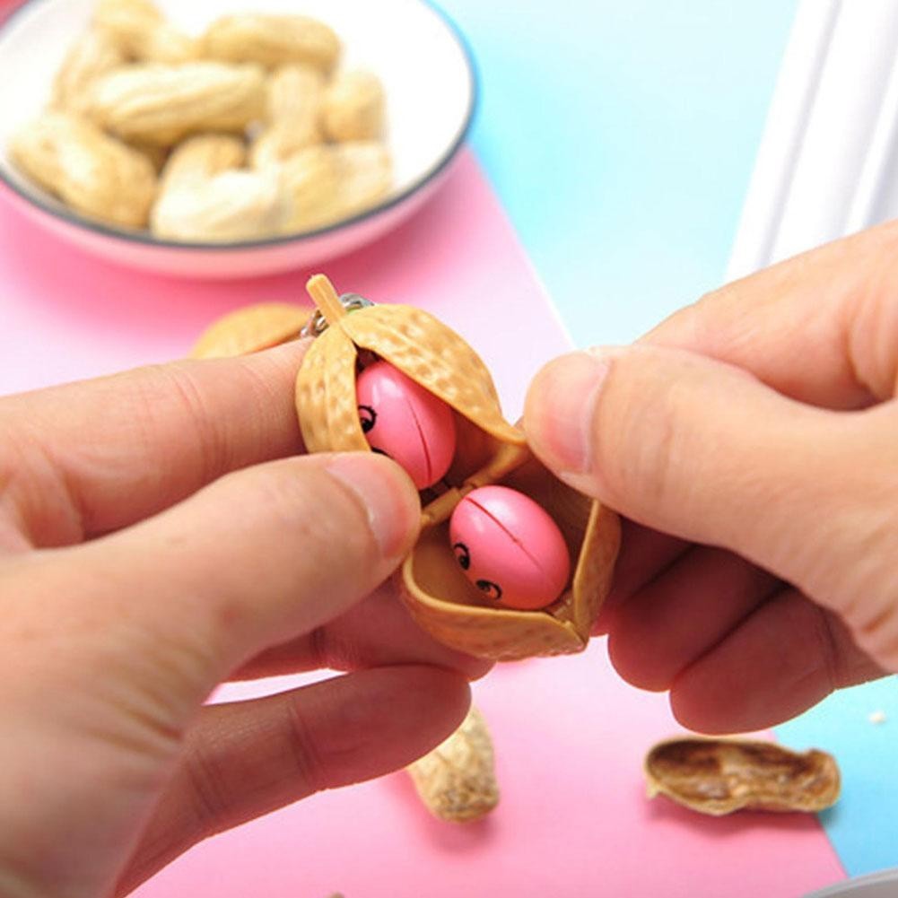 HATATIT Móc Khóa Hình Hạt Đậu Phộng Đồ Chơi Giảm Căng Thẳng