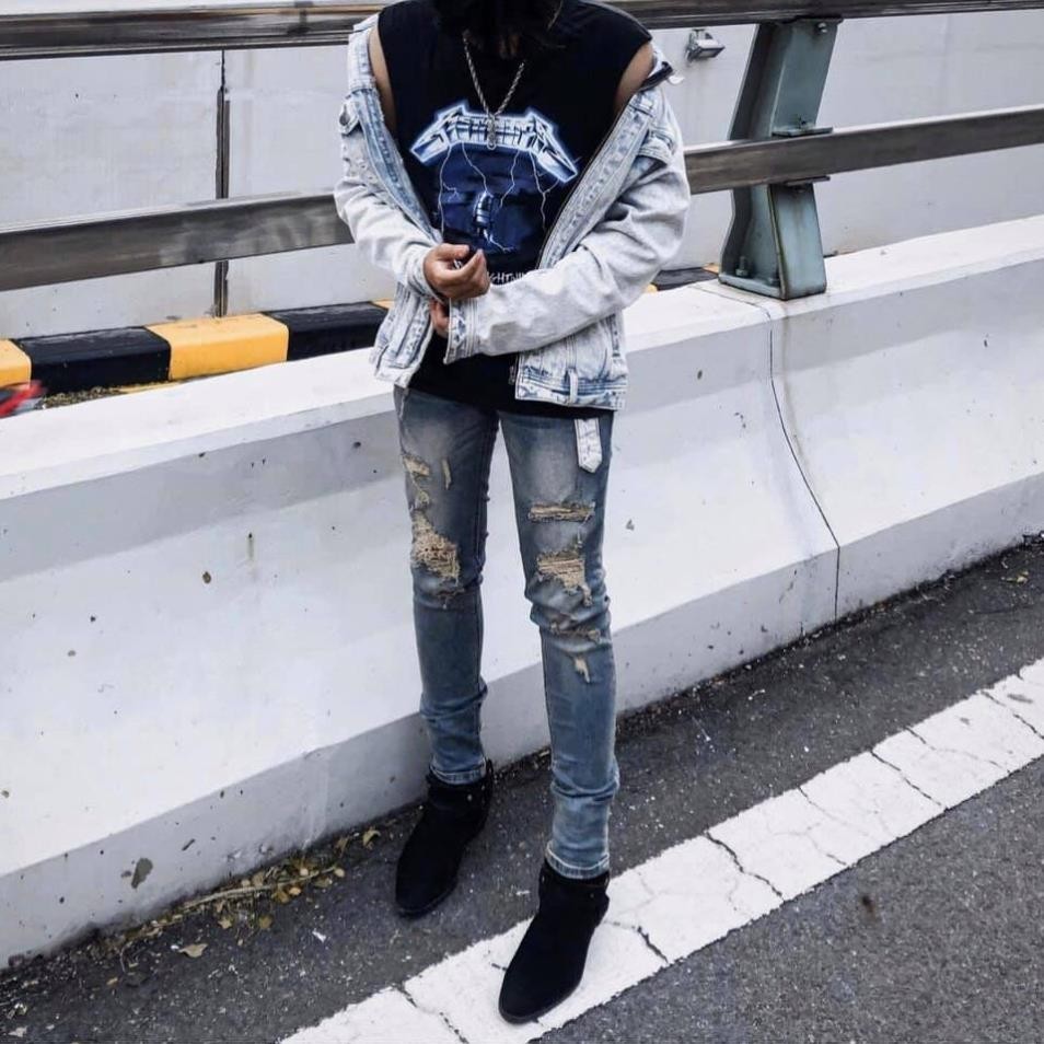 Quần Jeans PRIVATE Rampage xanh