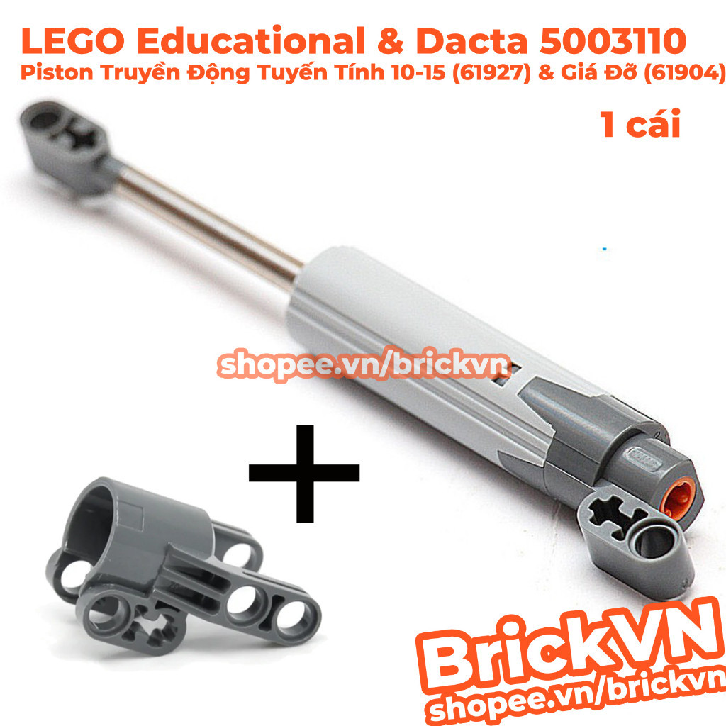 LEGO Educational 5003110: Bộ Truyền Động Tuyến Tính Cỡ Lớn XL, 10-15 (61927) & Giá Đỡ (61904)