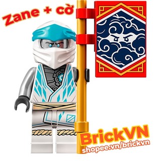 Nhân vật lego ninjago minifigures: zane & cờ