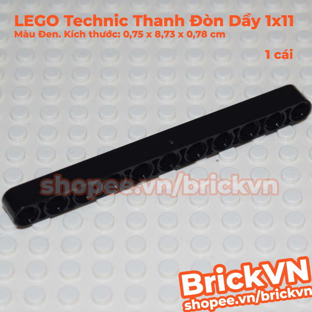 [1 Cái] LEGO Technic Thanh Đòn Dầy 1x11 Màu Đen ID 6029578 64290