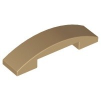[1 Cái] LEGO Tấm Cung 1x4x2/3 Vàng Cát Đậm - LEGO Dark Tan Slope, Curved 4 x 1 Double ID 6167936 932