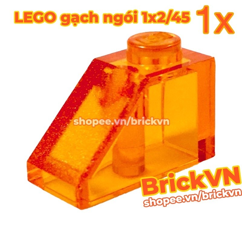 [1 Cái] LEGO Gạch Ngói 1x2/45° Cam Sáng Trong Suốt ID 6219825 35281