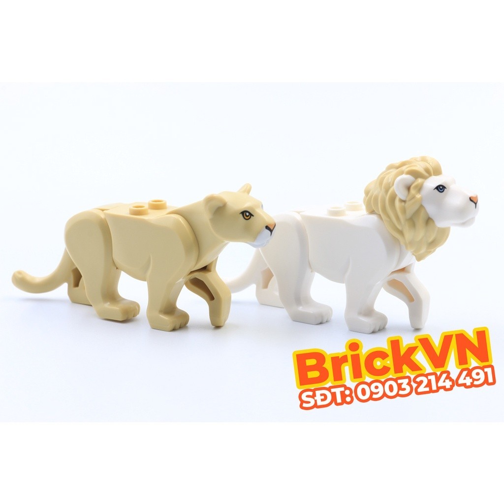 [2 Con] LEGO Lion King / LEGO Vua Sư Tử / Phụ Kiện LEGO Minifigures: Sư Tử Trắng & Sư Tử Vàng Cát