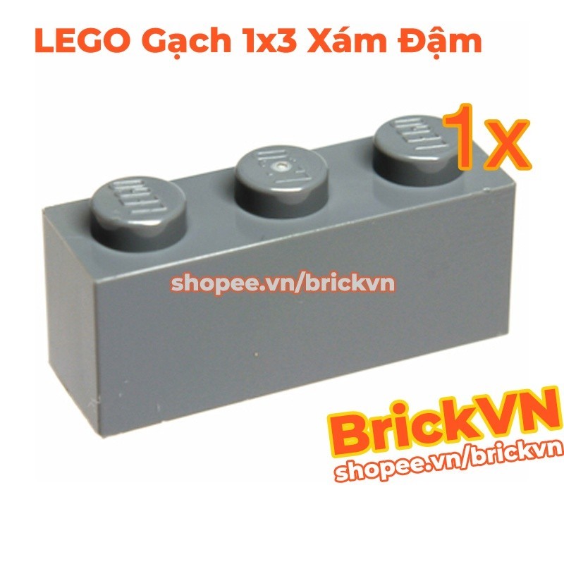 [1 Cái] LEGO Gạch 1x3 Xám Đậm ID 4211104 3622