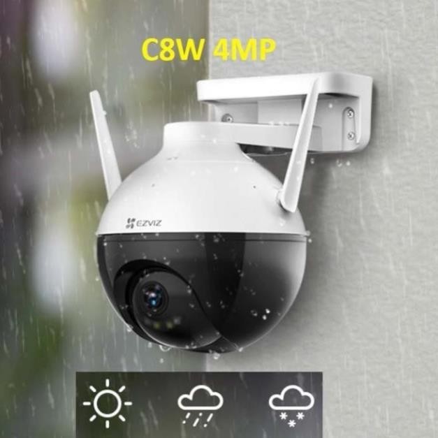 Camera không dây wifi ngoài trời Ezviz C8W chống nước độ nét 2K 4MP xoay 360 đàm thoại 2 chiều có mà