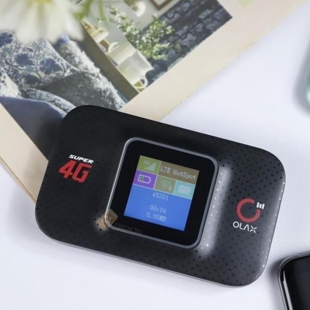 Bộ phát wifi di động bằng sim 4G Olax MF982 tốc độ cao 150Mbps pin lâu 3000mah màn hình LCD -Có BH