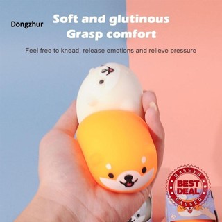 Dongzhur Đồ Chơi Nắn Bóp Đàn Hồi Giảm Stress Hình Chú Chó Shiba I1I8
