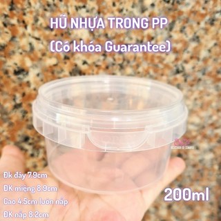 SET 100 HŨ NHỰA TRÒN TRONG PP 200ml (có guarantee) (ĐỰNG ĐƯỢC THỨC ĂN)