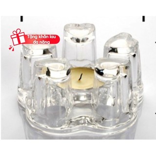 Đế nến bếp nến thủy tinh hình trái tim size to