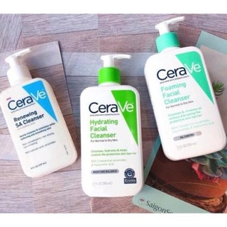 Sữa Rửa Mặt CeraVe Dành Cho Da Dầu Mụn, Khô, Nhạy Cảm 236ml