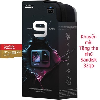 Gopro Hero 9 Black - Máy quay phim hành động độ phân giải 4K (tặng thẻ nhớ 32gb)