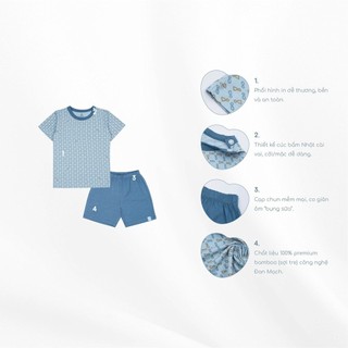 Bubaby - bộ ngắn tay cài vai bambus iconic 1 bubaby - bnt273024