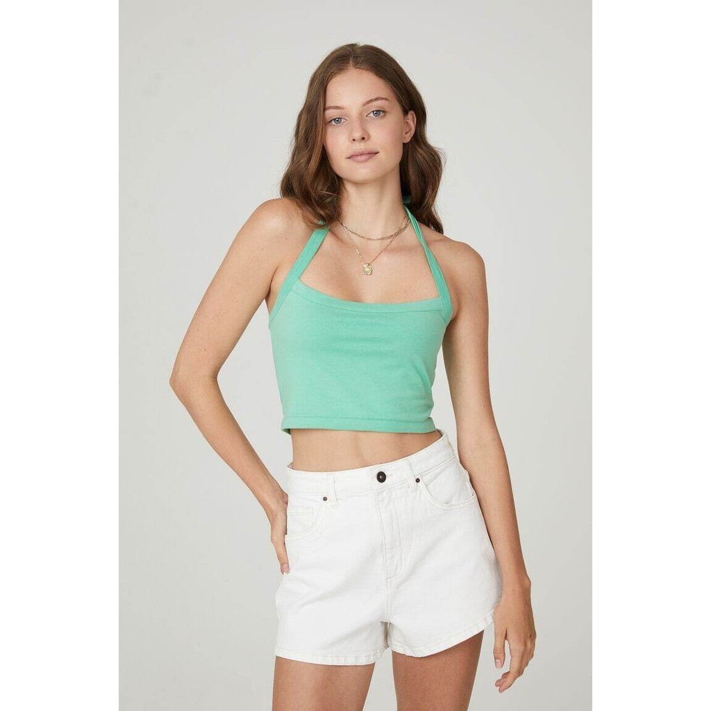 COTTON ON - Áo Thun Cộc Tay Nữ - Straight Neck Halter 2053233-21