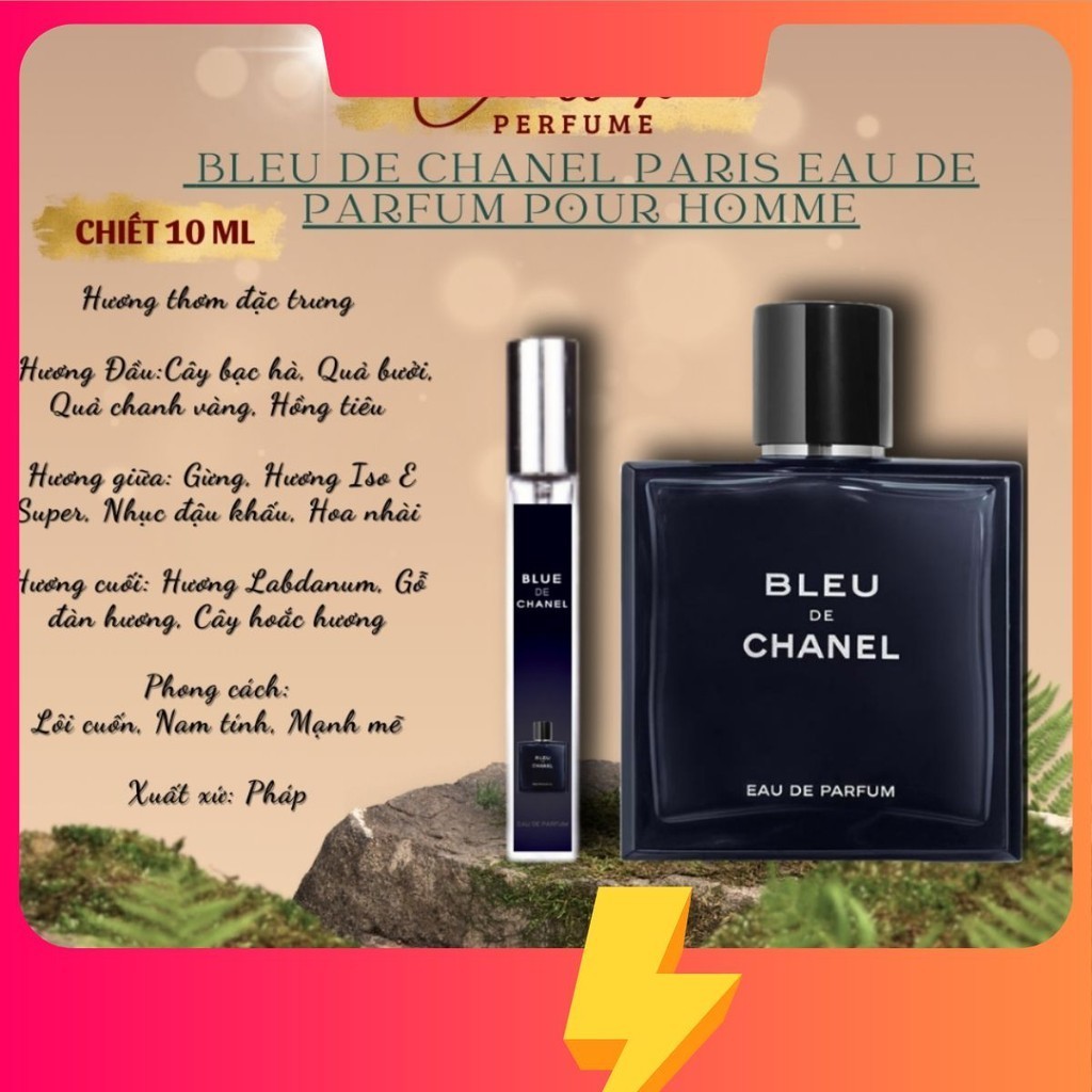 [Chiết 10 ML] Bleu De Chanel Paris Eau De Parfum Pour Homme nước hoa cao cấp ấm áp hiện đại nước hoa quốc dân