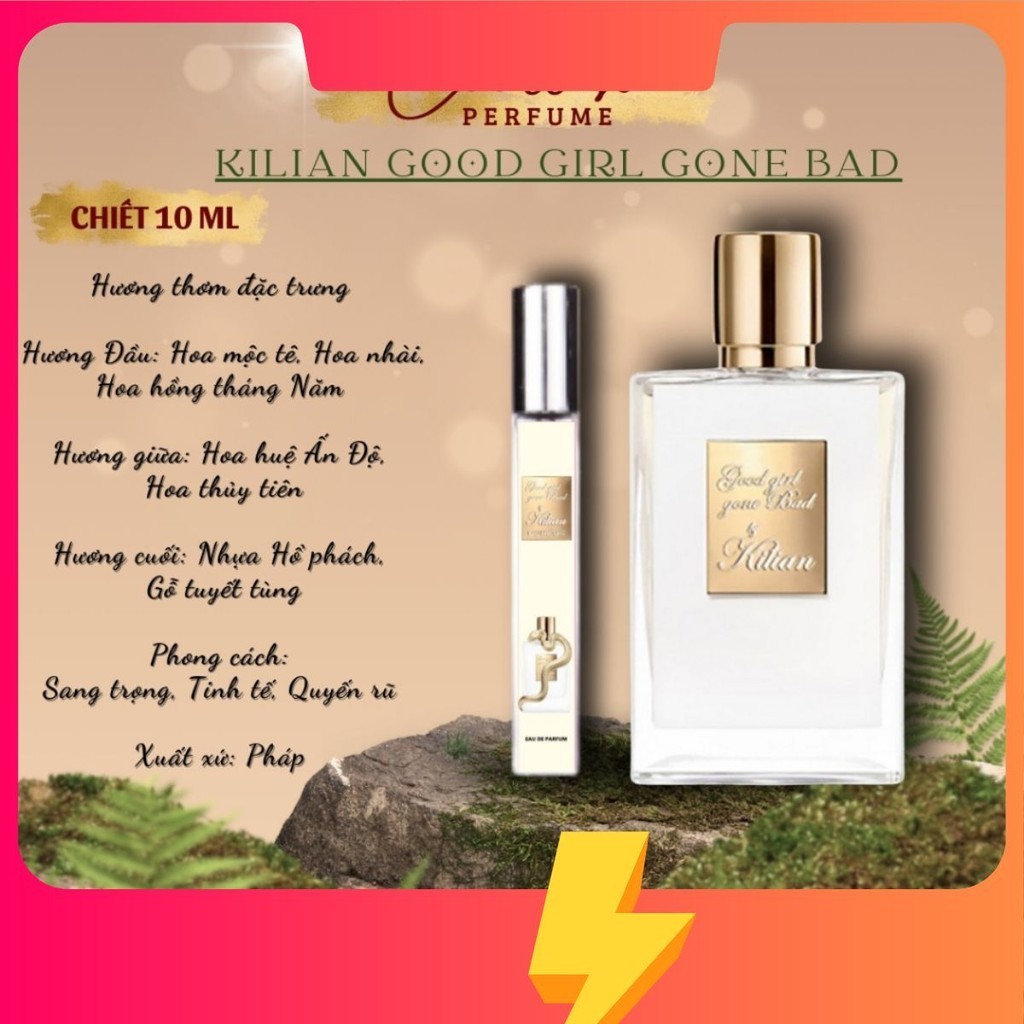 [Chiết 10 ML] Nước hoa nữ rắn trắng Kilian good girl gone bad mẫu thử 10ml dịu dàng, thanh lịch