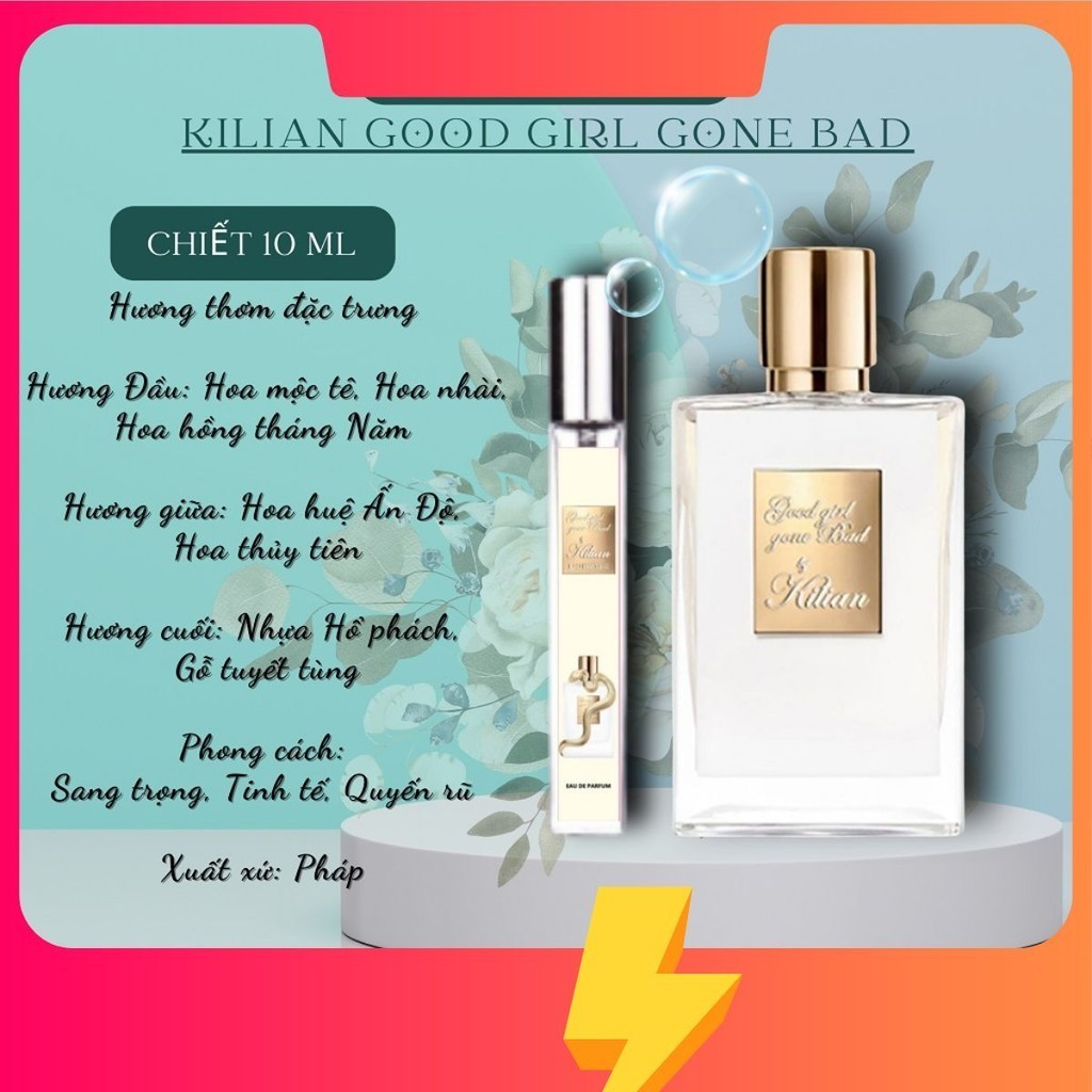 [Chiết 10 ML] Nước hoa nữ rắn trắng Kilian good girl gone bad mẫu thử 10ml dịu dàng, thanh lịch