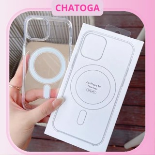 Ốp lưng iphone trong suốt hỗ trợ sạc nhanh từ tính không dây cho 7plus/xr/xsmax/11/12/13/14/15/16/17/plus/promax CHATOGA