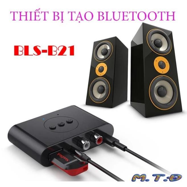 Thiết Bị Thu Bluetooth BLS-B21 Tích Hợp NFC Cho Loa Và Amply Hỗ Trợ Cổng 3.5mm, AV, USB