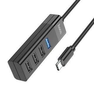 Hub chuyển type c sang nhiều cổng USB 3.0 và 2.0 Hoco HB25 nhỏ gọn truyền dữ liệu và dùng thêm chuột bàn phím -Giá rẻ