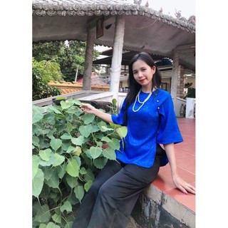 Đồ lam đi chùa- áo bà ba - quần bà ba- quần áo phật tử