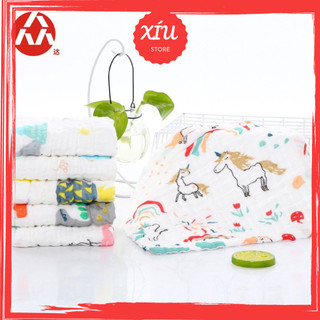 Khăn xô 6 lớp, khăn rửa mặt xô nhăn cho bé hàng kích thước 30x30cm khăn sữa xô nhăn