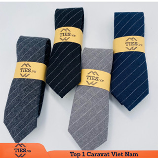 5+ Mẫu caravat bản nhỏ 6 cm, chất liệu dạ cao cấp, lịch lãm