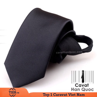 7+ Mẫu caravat nam gân tăm bản nhỏ 6 cm thắt sẵn có khóa kéo dễ dàng sử dụng