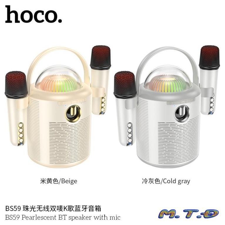 Loa Bluetooth Karaoke PEARLESCENT BS59 CÓ MIC hoco - Loa mini karaoke cực hay, âm thanh chuẩn, rẻ, đẹp