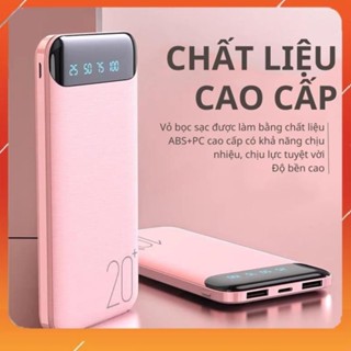Pin Sạc Dự Phòng 20000mAh  2 Output USB 2 Input Micro Type-C - Hỗ Trợ Sạc Nhiều Dòng Máy TECHONE